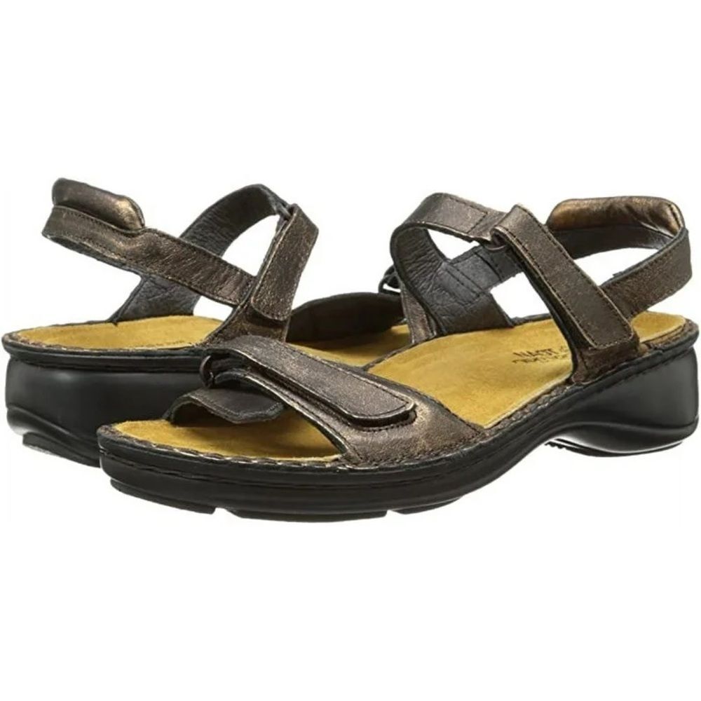 Naot Rosemary Burnt Copper Leather Custom Orthotic Friendly Sandals 38